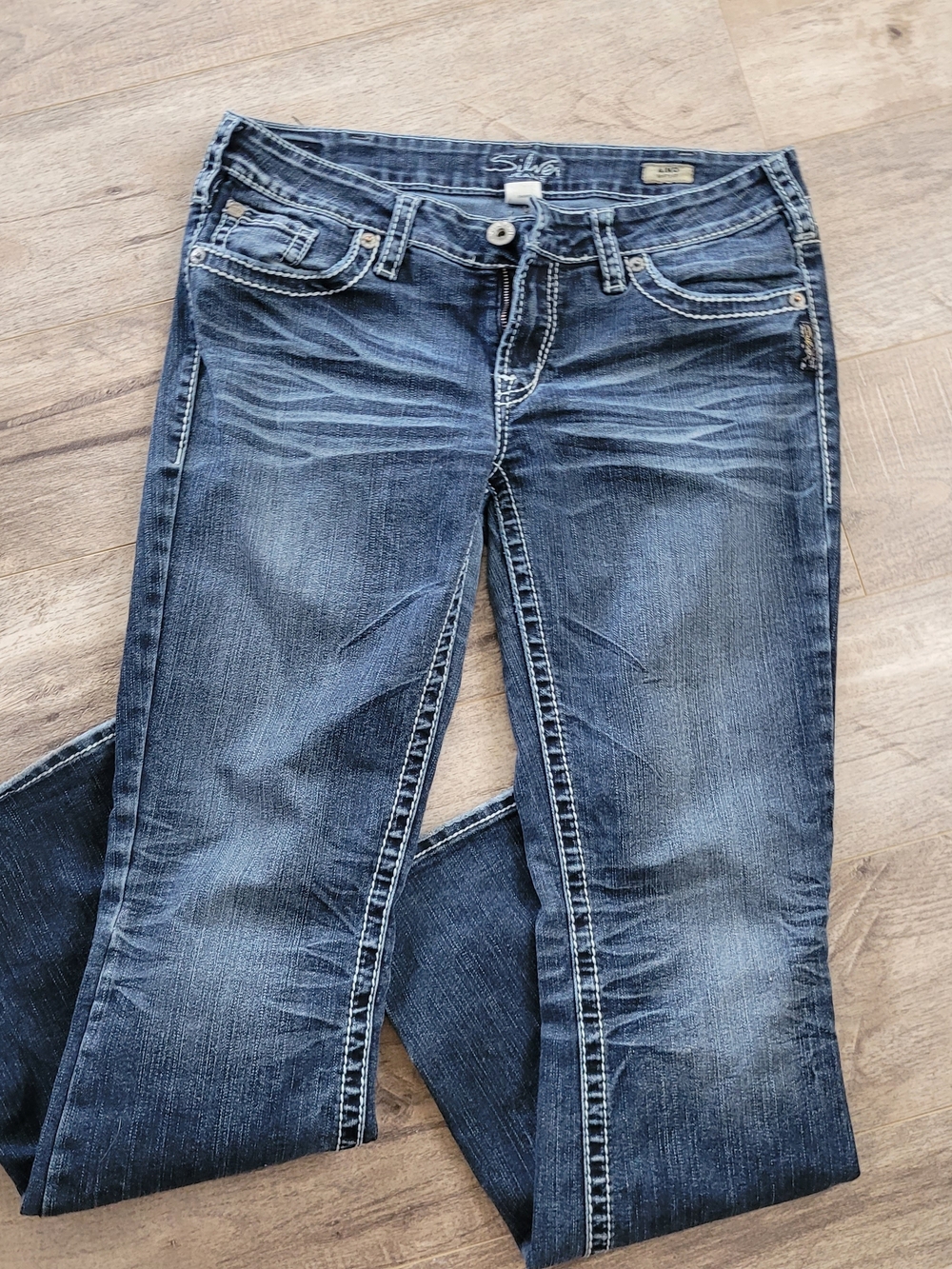 Silver Jeans Dark Blue Bootcut Stretch Denim